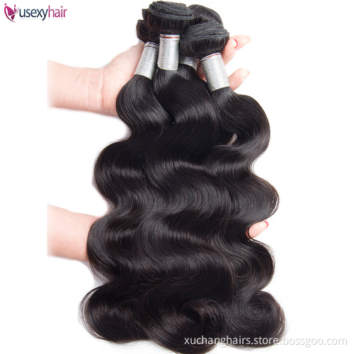 Virgin Cuticle Aligned Human Hair Bundles With Lace Closure